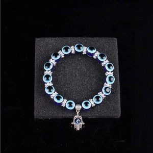Evil eye Decore Hand Charm Beaded Bracelet